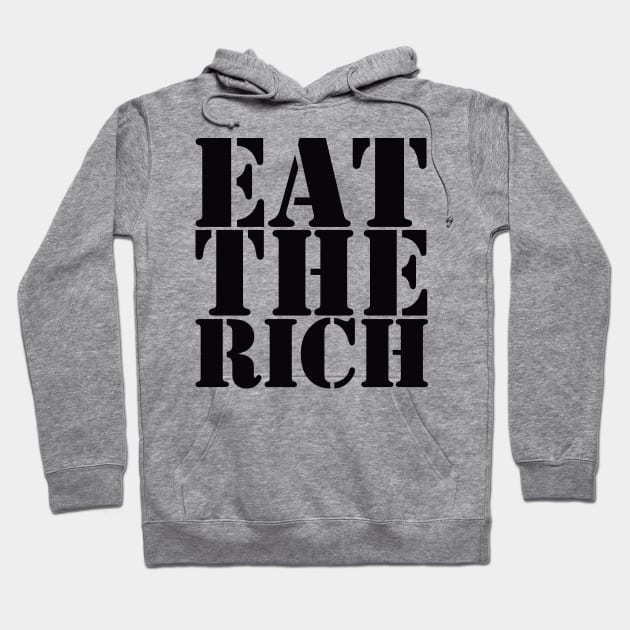 Eat The Rich, Black Hoodie by Niemand